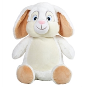 White+personalised++bunny+teddy+bear+toy+.