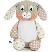 Personalised+teddy+Springtime+patchwork+bunny+from+My+Teddy