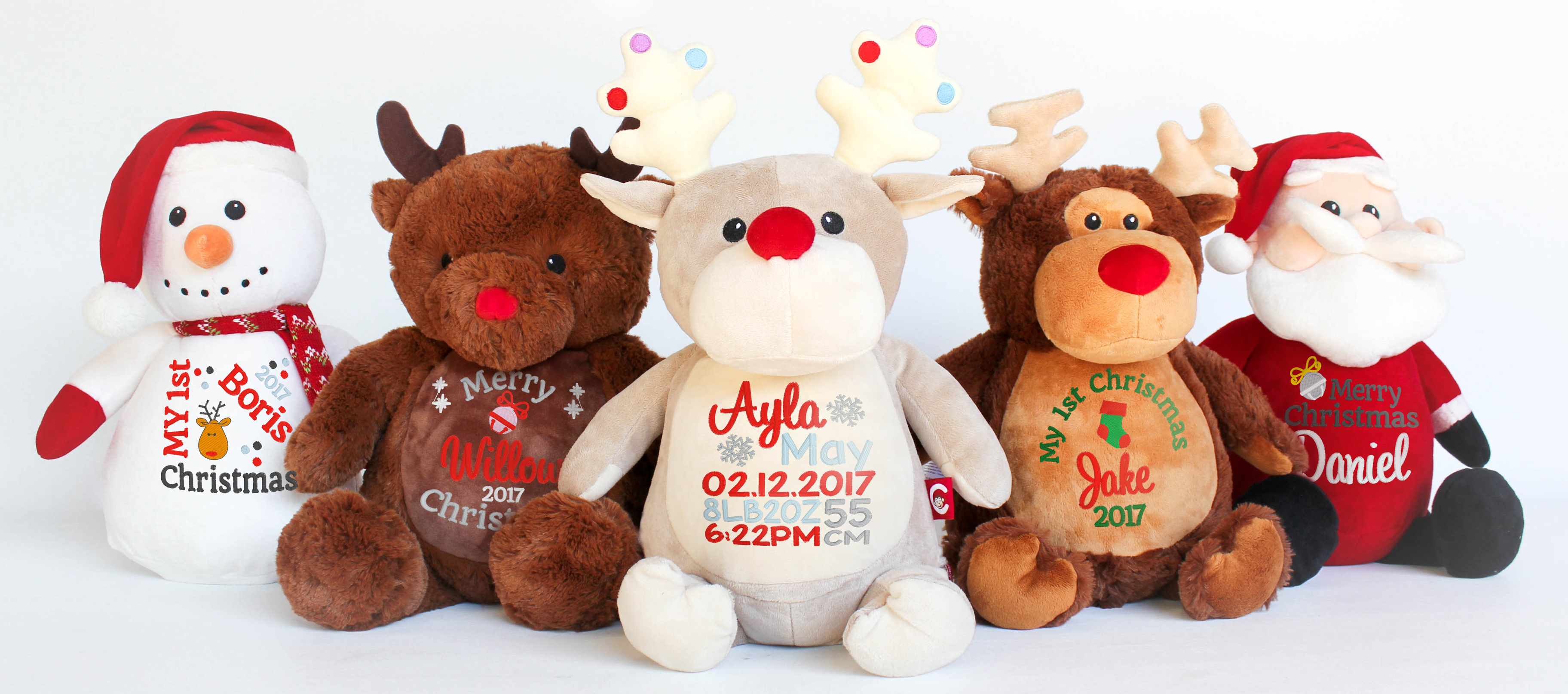 personalised first christmas teddy