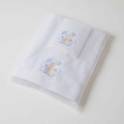 Blue Bunny Towel Set