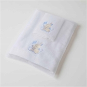 Personalised+Blue+Bunny+Towel+Set