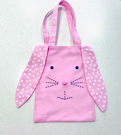 Personalised+Bunny+Easter+Baster+Pink+with+white+polkadots