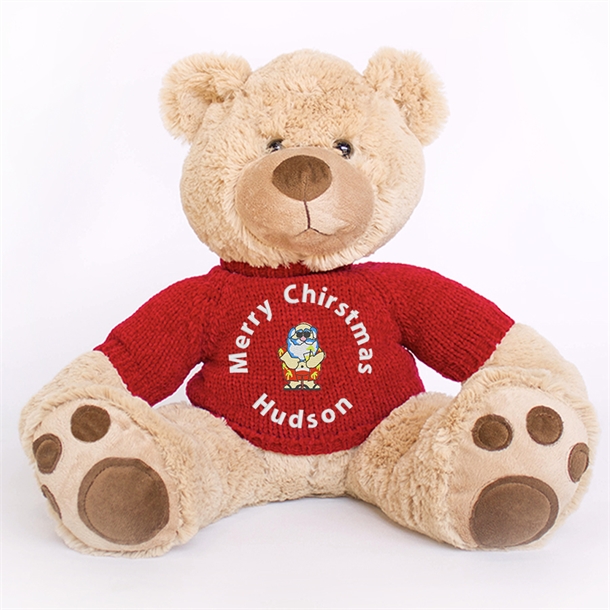 Christmas Teddy Bear - Mojo Light Brown