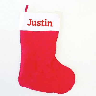 Classic Red and White Christmas stocking