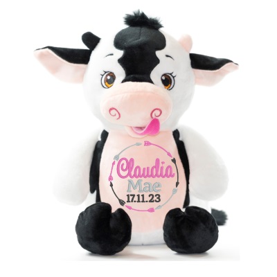 personalised cow teddy