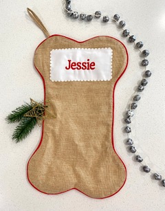 Dog Santa Stocking Calico