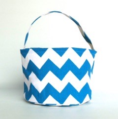 Easter Basket Blue Chevron