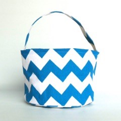 Easter Basket Blue Chevron