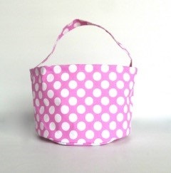 Easter Basket Pink Polka Dot