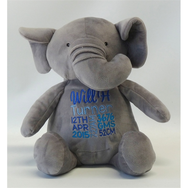 Elephant Birth Announcement Boy