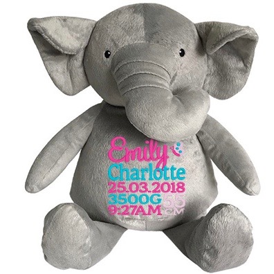 Elephant critter - Birth Announcement 1