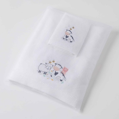 Farm animals towel set