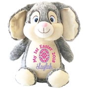 This+is+an+image+of+a+grey+personalised++bunny+Easter+gift+from+My+Teddy