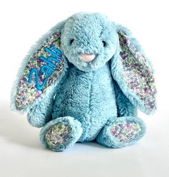 Jellycat Bashful Blossum Bunny - Aqua 30cm