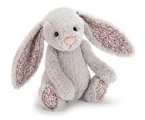 Jellycat Bashful Blossum Bunny - Silver 30cm