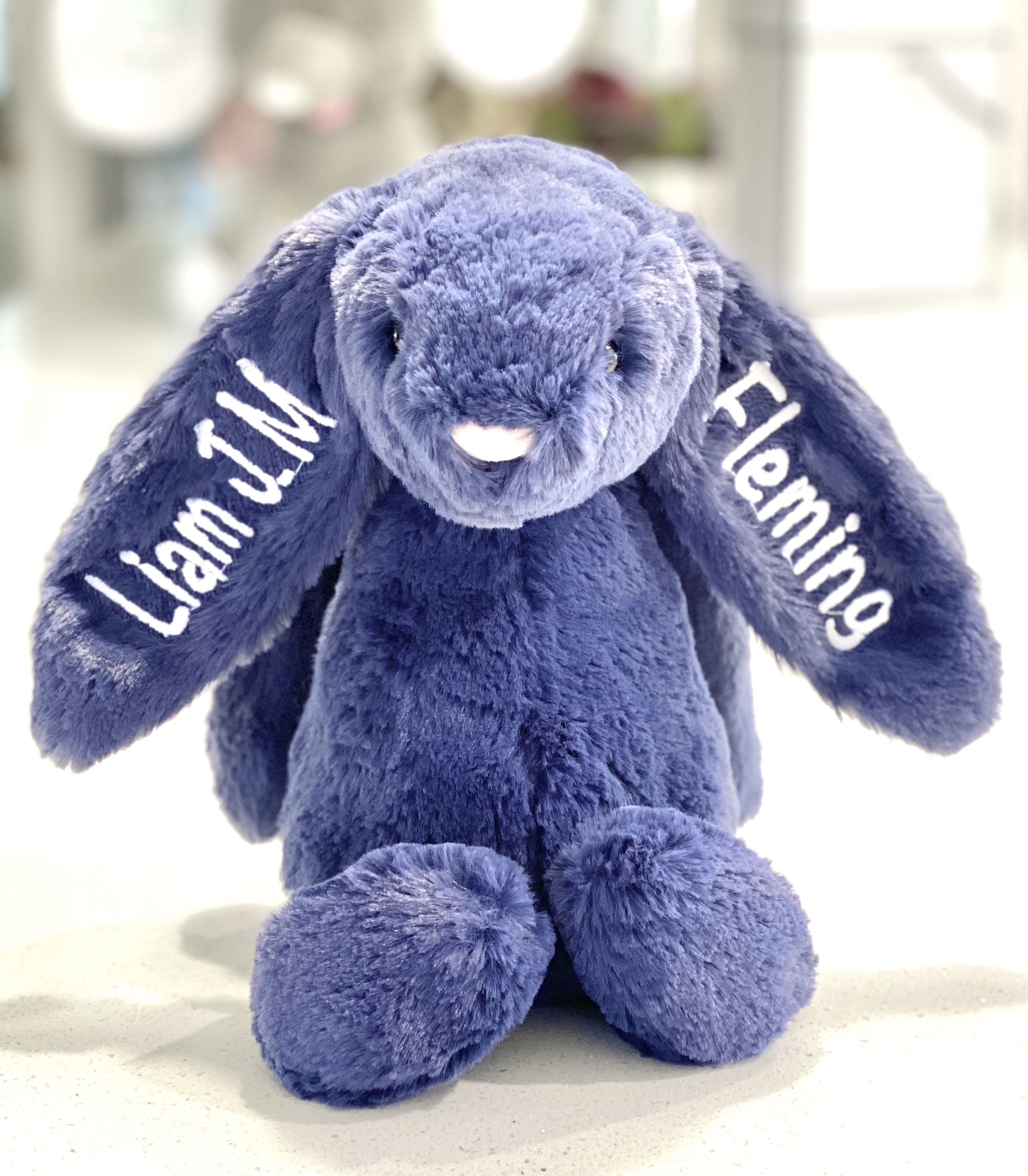Navy Blue Jellycat Bashful Bunny My Teddy