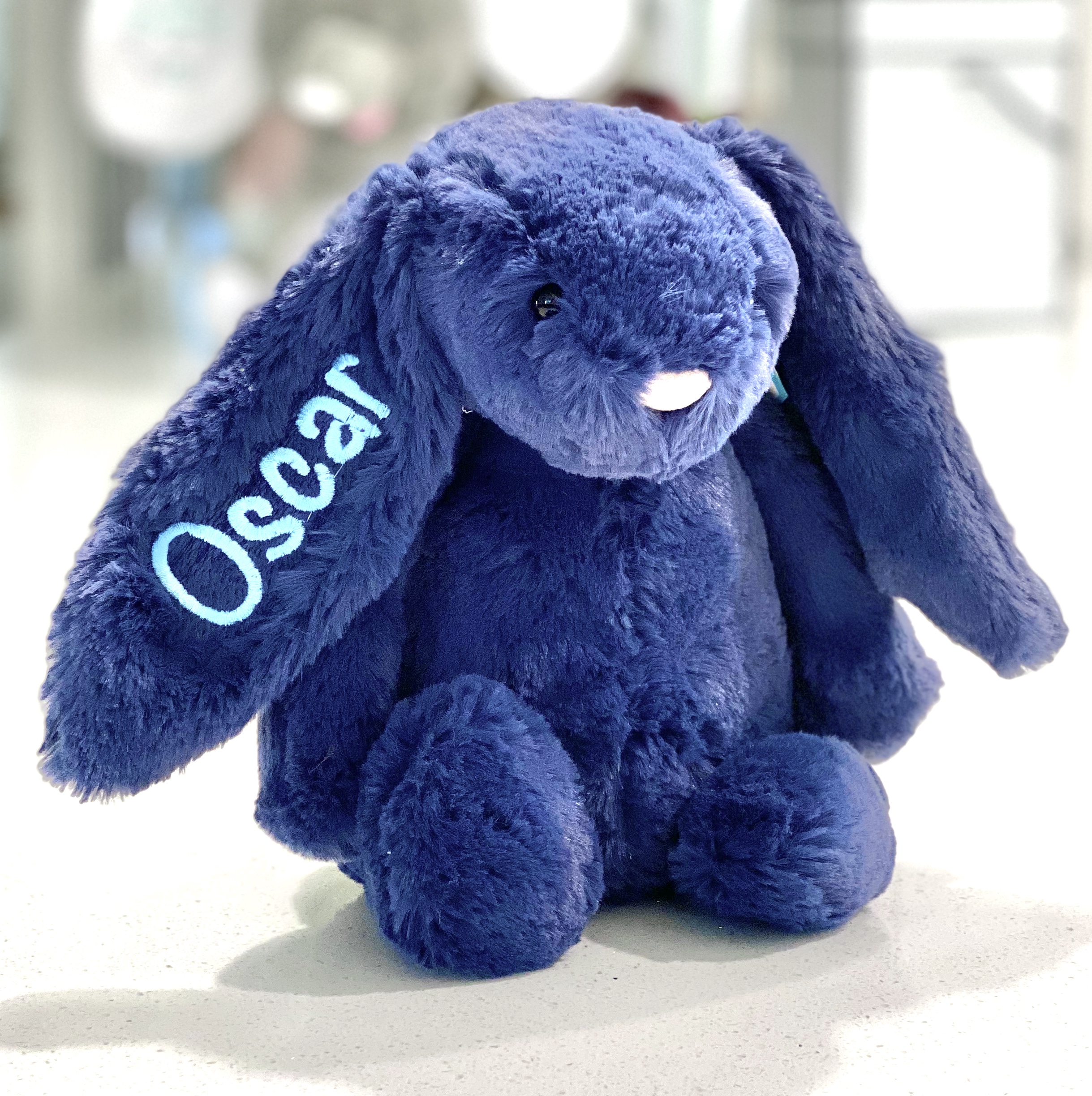 Navy Blue Jellycat Bashful Bunny My Teddy