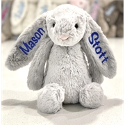 Jellycat+Bashful+Bunny+-+Silver+personalised+30cm+medium