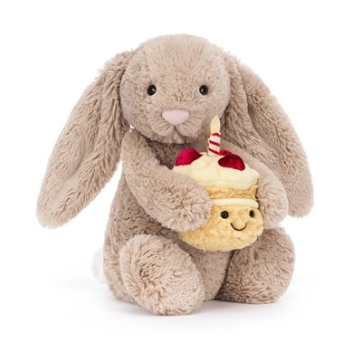 Jellycat Bashful beige Birthday Bunny Bella