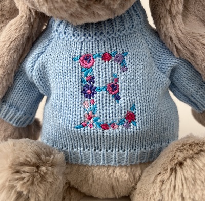 Jellycat Jumper Blue Floral monogram