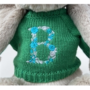 Green+Personalised+Floral+Monogram+Jellycat+jumper+for+Bashful+Bunny