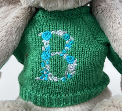 Jellycat Jumper Green Floral monogram