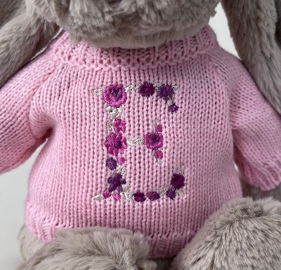 Jellycat Jumper Pink Floral monogram