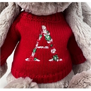 Red+Personalised+Floral+Monogram+Jellycat+jumper+for+Bashful+Bunny
