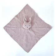 Knitted+bunny+soother+floral+personalised+-+stone