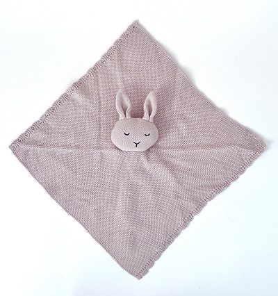 Knitted Bunny Soother Floral - Stone