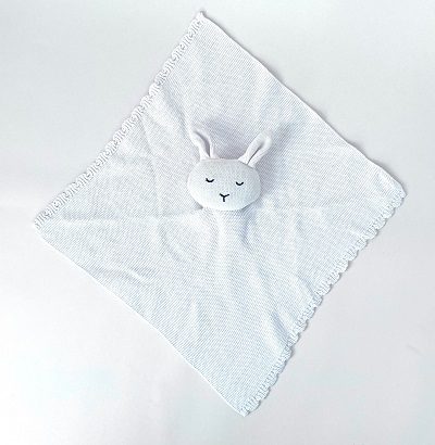 Knitted Bunny Soother Floral - White