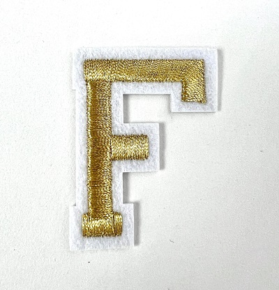 Letter Decal - Gold F