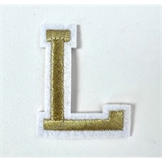 Gold+iron+on+letter+L+for+the+Jellycat+bunny+jumper