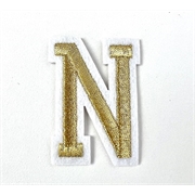 Gold+iron+on+letter+N+for+the+Jellycat+bunny+jumper
