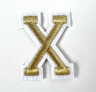 Letter Decal - Gold X