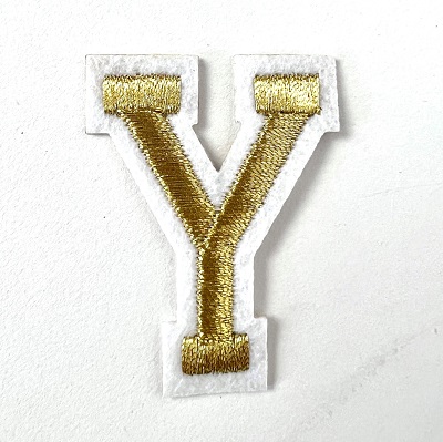 Letter Decal - Gold Y