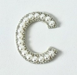 Letter Decal - Pearl and Dimonte C