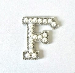 Letter Decal - Pearl and Dimonte F