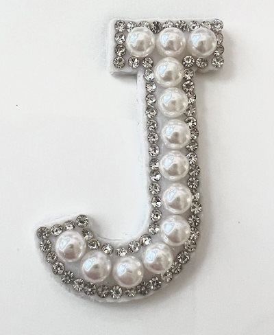 Letter Decal - Pearl and Dimonte J