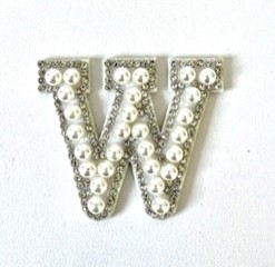 Letter Decal - Pearl and Dimonte W