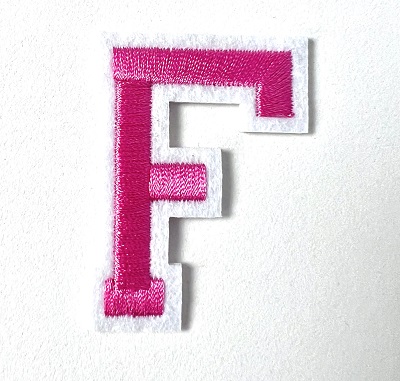 Letter Decal - Pink F