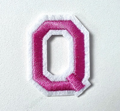 Letter Decal - Pink Q