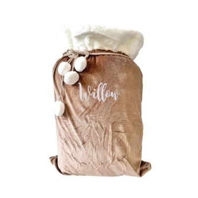 Luxe velvet santa sack champagne