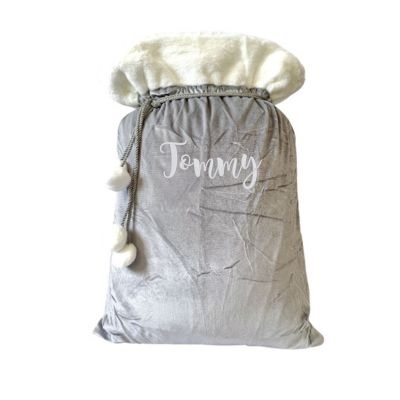 Luxe velvet santa sack silver