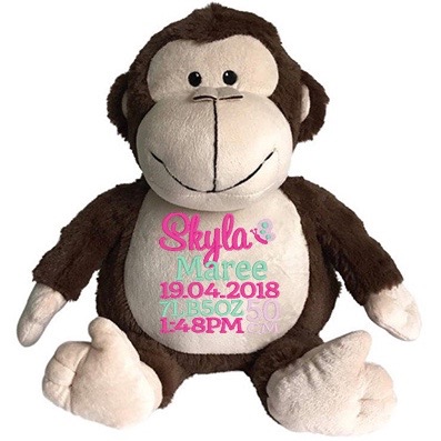 Monkey Critter - Birth Announcement 1