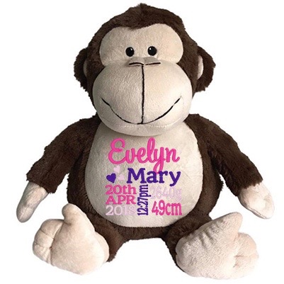 Monkey Critter - Birth Announcement 4