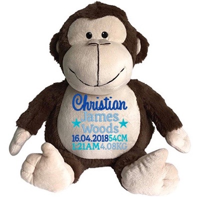 Monkey Critter - Birth Announcement 5