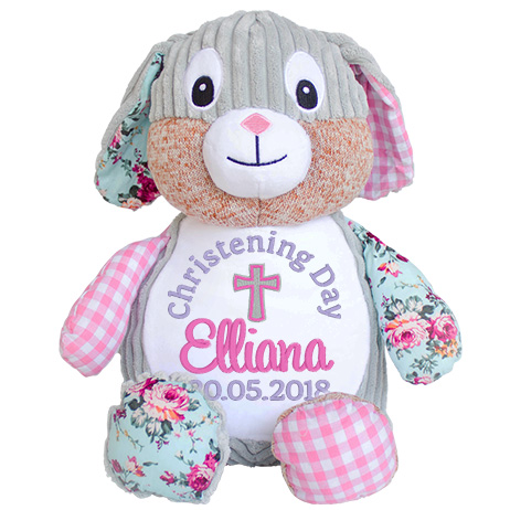 Patchwork Bunny Pink - Christening Day Girl