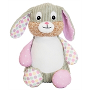Personalised+teddy+Bubblegum+patchwork+bunny+from+My+Teddy