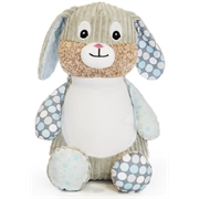 Personalised+teddy+Starry+Night+patchwork+bunny+from+My+Teddy